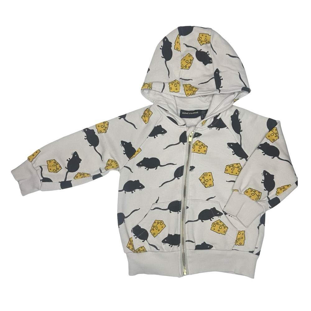 Mini Rodini Mouse‎ Zip Hoodie